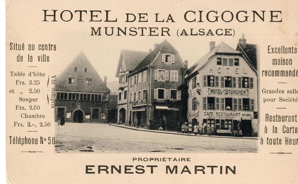 Hotel Restaurant La Cigogne Munster  Eksteriør bilde